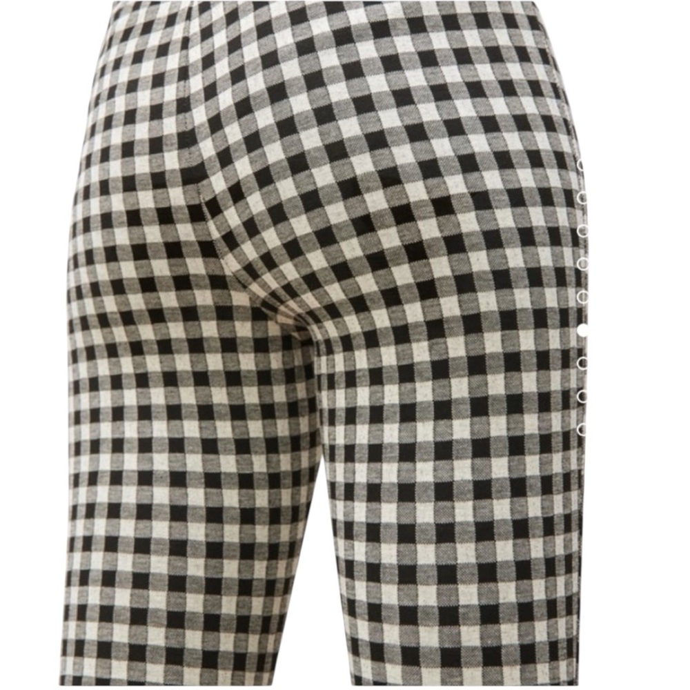 ZARA Gingham Checkered High-Waisted Skinny Pants in Black/White Size Small - Picture 6 of 13